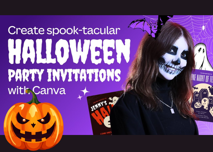 Using Canva to create Halloween background