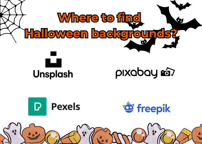 list of websites to find halloween background