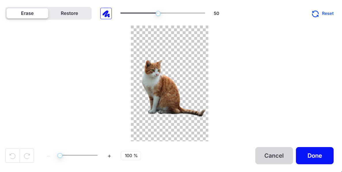 You can easily edit the cutout image with Remove-BG.AI